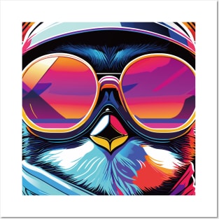 Shades of Cool: A Stylish Penguin in Sunglasses Posters and Art